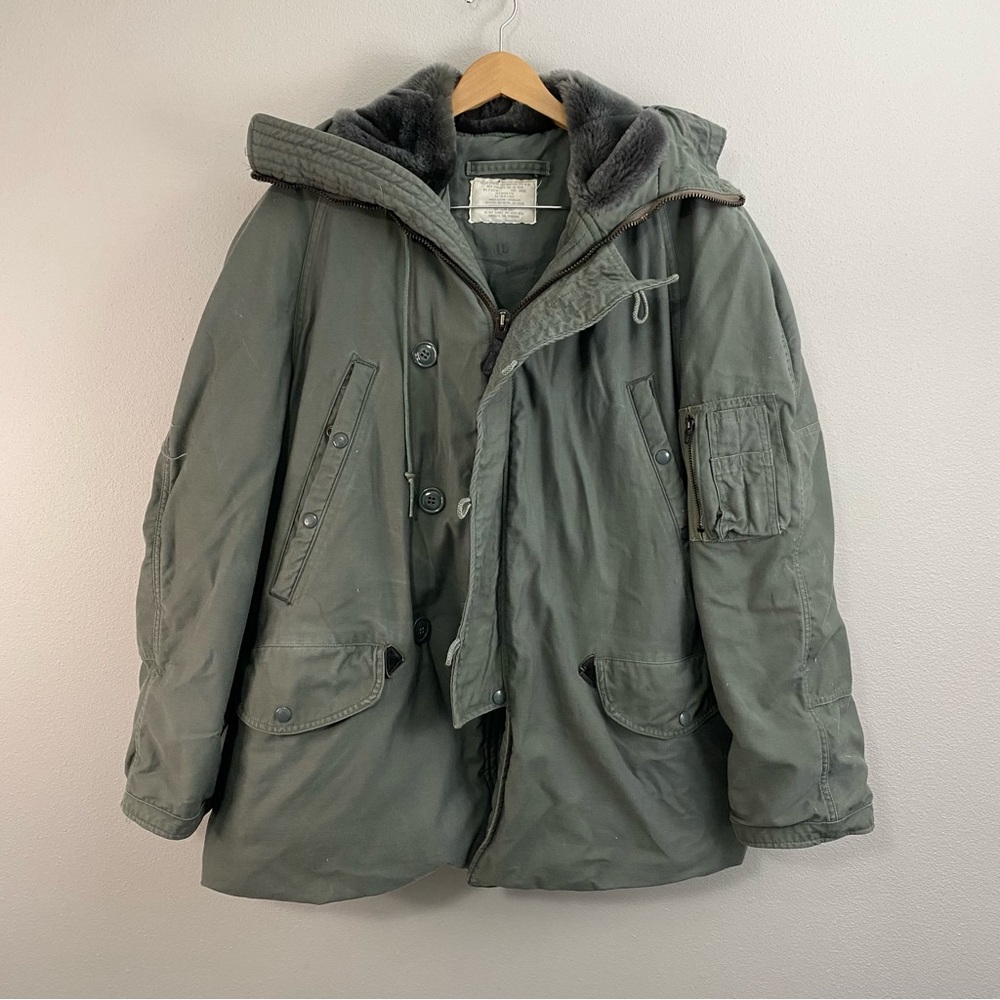 US‎ Military Parka N-3B Thick Vintage Extreme Cold Weather Size Large